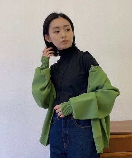 VANNIE U（ヴァニーユー）の「2WAYメロウヒートTOPS（Tシャツ/カットソー・レディース・ブラック/ベージュ/オリーブ/アイボリー/ピンク/ブルー・FREE）」の22枚目の写真