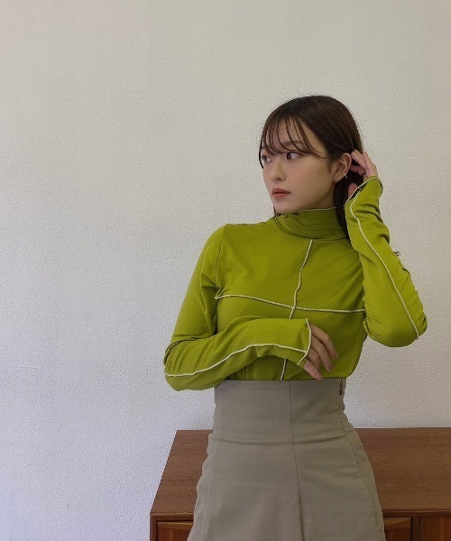 VANNIE U（ヴァニーユー）の「2WAYメロウヒートTOPS（Tシャツ/カットソー・レディース・ブラック/ベージュ/オリーブ/アイボリー/ピンク/ブルー・FREE）」の9枚目の写真