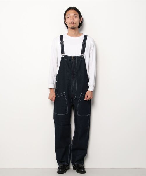 WESTSEA（ウエストシー）の「スラブデニム フロントジップ オーバーオール（サロペット/オーバーオール・メンズ・ワンウォッシュ/インディゴブルー/ブルー系その他・M/XL/S/L/SS）」の3枚目の写真
