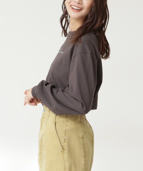 N.（N. Natural Beauty Basic）（エヌエヌナチュラルビューティーベーシック）の「◆ロゴプリントモノクロロングＴシャツ（Tシャツ/カットソー・レディース・オフホワイト/スミクロ・MEDIUM）」の12枚目の写真