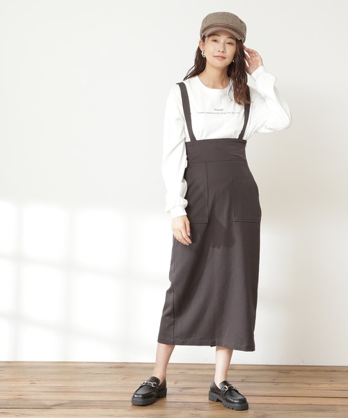 N.（N. Natural Beauty Basic）（エヌエヌナチュラルビューティーベーシック）の「◆ロゴプリントモノクロロングＴシャツ（Tシャツ/カットソー・レディース・オフホワイト/スミクロ・MEDIUM）」の4枚目の写真