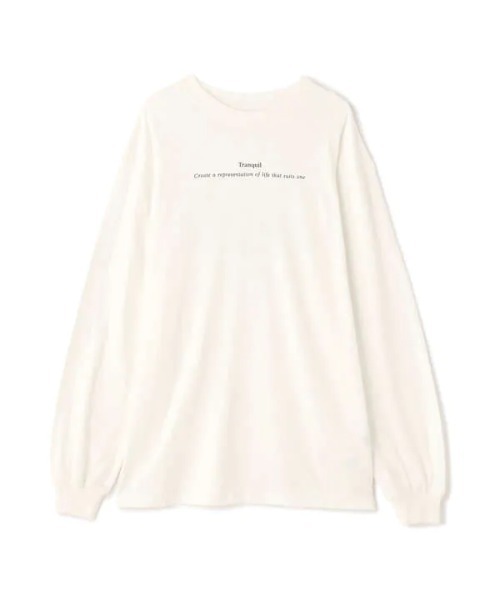 N.（N. Natural Beauty Basic）（エヌエヌナチュラルビューティーベーシック）の「◆ロゴプリントモノクロロングＴシャツ（Tシャツ/カットソー・レディース・オフホワイト/スミクロ・MEDIUM）」の18枚目の写真
