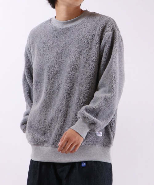 JEMORGAN(ジェーイーモーガン)の「JEMORGAN ボアボンディングクルースウェット(スウェット・メンズ・ブラック/ナチュラル/モカ/グレー/グレイッシュブルー・M/XL/L)」の2枚目の写真