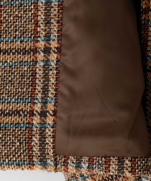 LOWRYS FARM（ローリーズファーム）の「ツイードチェックジャケット　959098（ノーカラージャケット・キッズ・ブラック/ブラウン・110cm/120cm/130cm）」の6枚目の写真