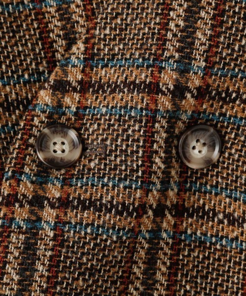 LOWRYS FARM（ローリーズファーム）の「ツイードチェックジャケット　959098（ノーカラージャケット・キッズ・ブラック/ブラウン・110cm/120cm/130cm）」の9枚目の写真