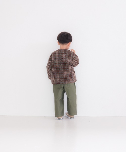 LOWRYS FARM（ローリーズファーム）の「ツイードチェックジャケット　959098（ノーカラージャケット・キッズ・ブラック/ブラウン・110cm/120cm/130cm）」の13枚目の写真