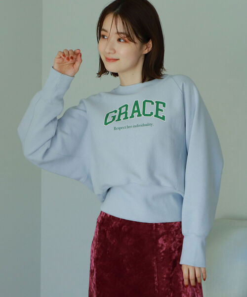 BeAMS DOT（ビームスドット）の「BeAMS DOT / アソート柄 裏起毛 カレッジロゴスウェット（スウェット・レディース・オフホワイト/サックスブルー/ブルー/パープル系その他5・FREE）」の22枚目の写真