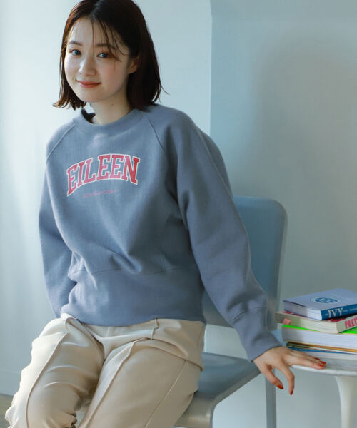 BeAMS DOT（ビームスドット）の「BeAMS DOT / アソート柄 裏起毛 カレッジロゴスウェット（スウェット・レディース・オフホワイト/サックスブルー/ブルー/パープル系その他5・FREE）」の11枚目の写真