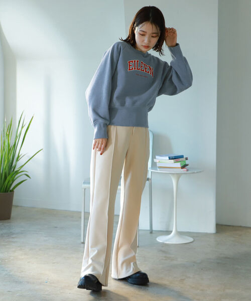 BeAMS DOT（ビームスドット）の「BeAMS DOT / アソート柄 裏起毛 カレッジロゴスウェット（スウェット・レディース・オフホワイト/サックスブルー/ブルー/パープル系その他5・FREE）」の8枚目の写真