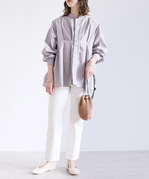 reca（レカ）の「フロントタックボリュームスリーブブラウス（シャツ