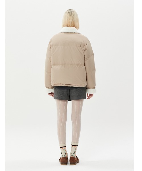 KIRSH（キルシー）の「A'GEM/9 × .kom『KIRSH/キルシー』CHERRY FUR DOWN SHORT JACKET/チェリーデザイン ダックダウンジャケット（ダウンジャケット/コート・レディース・ブラック/ベージュ・FREE）」の11枚目の写真