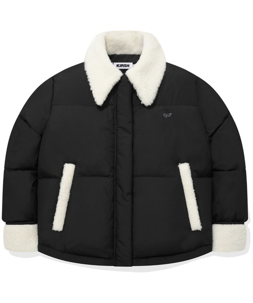 KIRSH（キルシー）の「A'GEM/9 × .kom『KIRSH/キルシー』CHERRY FUR DOWN SHORT JACKET/チェリーデザイン ダックダウンジャケット（ダウンジャケット/コート・レディース・ブラック/ベージュ・FREE）」の15枚目の写真