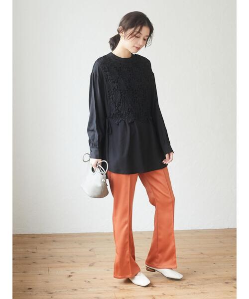 RAY CASSIN FAVORI（レイカズンフェバリ）の「・RAY CASSIN SET2点 ベスト×ブラウス＊（シャツ/ブラウス・レディース・ブラック/オレンジ/オフホワイト/カーキ・FREE）」の5枚目の写真