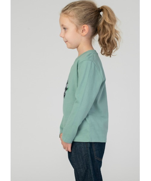 Design Tshirts Store graniph(デザイン ティーシャツ ストア グラニフ)の「チューチューハングリーパンダ|キッズグラフィック長袖Tシャツ(Tシャツ/カットソー・キッズ・グリーン・120/140/130/100/110)」の8枚目の写真