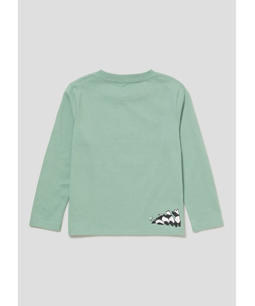 Design Tshirts Store graniph(デザイン ティーシャツ ストア グラニフ)の「チューチューハングリーパンダ|キッズグラフィック長袖Tシャツ(Tシャツ/カットソー・キッズ・グリーン・120/140/130/100/110)」の7枚目の写真