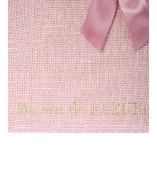 Maison de FLEUR(メゾンドフルール)の「ツイードフリルハンドルトートバッグ(トートバッグ・レディース・チャコールグレー/ピンク/ピンクベージュ・FREE)」の9枚目の写真