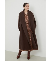 ビッグショールカラーロングガウンコート