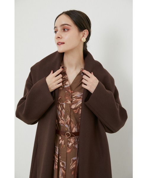 rienda（リエンダ）の「ビッグショールカラーロングガウンコート（チェスターコート・レディース・ライトグレー/ブラック/ブラウン・FREE）」の20枚目の写真