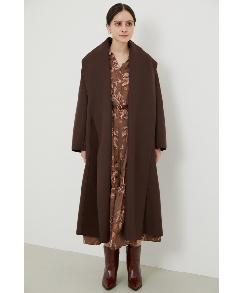 rienda（リエンダ）の「ビッグショールカラーロングガウンコート（チェスターコート・レディース・ライトグレー/ブラック/ブラウン・FREE）」の9枚目の写真