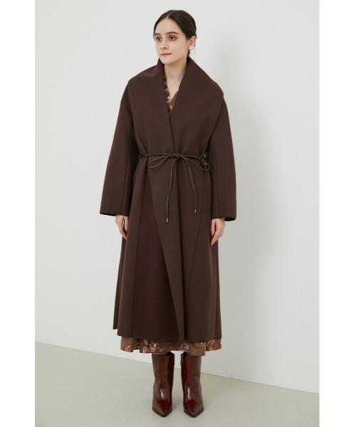 rienda（リエンダ）の「ビッグショールカラーロングガウンコート（チェスターコート・レディース・ライトグレー/ブラック/ブラウン・FREE）」の17枚目の写真