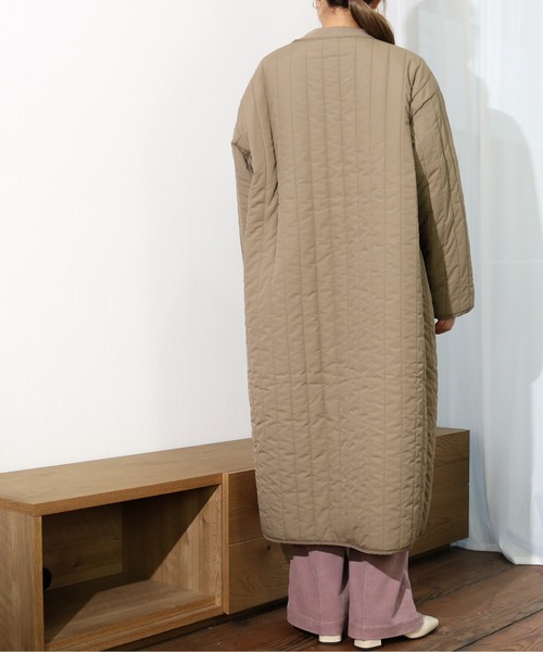 Per sist ence（パーシエンス）の「Per sist ence/パーシエンス　縦キルト ロングコート（その他アウター・レディース・ベージュ/アイボリー/モカ・FREE）」の11枚目の写真