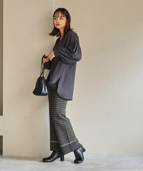 coen（コーエン）の「スリーブシャーリングブラウス（シャツ/ブラウス・レディース・オフホワイト/オリーブ/ダークグレー・M/L）」の16枚目の写真