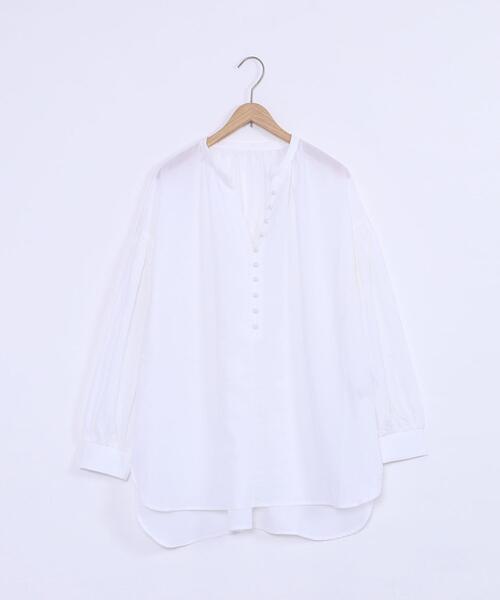 coen（コーエン）の「スリーブシャーリングブラウス（シャツ/ブラウス・レディース・オフホワイト/オリーブ/ダークグレー・M/L）」の17枚目の写真