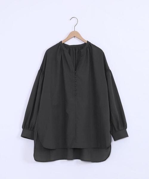 coen（コーエン）の「スリーブシャーリングブラウス（シャツ/ブラウス・レディース・オフホワイト/オリーブ/ダークグレー・M/L）」の13枚目の写真