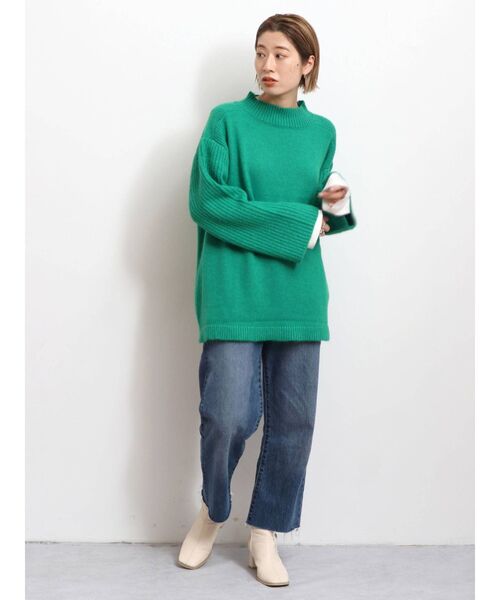 Ungrid(アングリッド)の「【WEB限定】バックスリットルーズニット(ニット/セーター・レディース・ブラック/ピンク/オレンジ/ブルー/グリーン/アイボリー/モカ/グリーン系その他・FREE)」の18枚目の写真