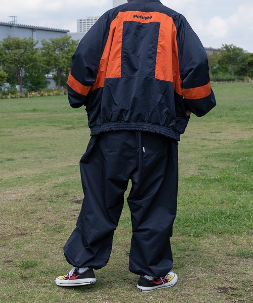Perushu ペルーシュ フリースバルーンスノーパンツ ネイビー Lサイズ ワイドスノーパンツ(セットアップ着用可能)（その他パンツ