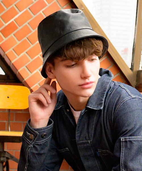 8(eight)(エイト)の「PUレザーバケットハット(ハット・メンズ・ブラック/ベージュ/キャメル/チャコールグレー・FREE)」の2枚目の写真