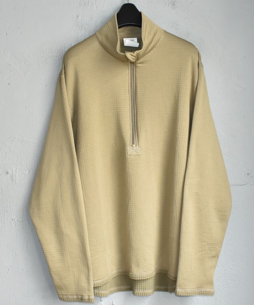 VINTAGE(ヴィンテージ)の「【ヴィンテージ古着】Military GENⅢ ハーフジップ フリース トップス(ジャージ・メンズ・ベージュ・LARGE)」の1枚目の写真