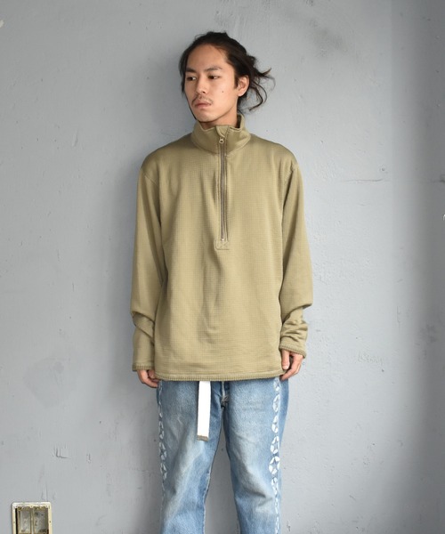 VINTAGE(ヴィンテージ)の「【ヴィンテージ古着】Military GENⅢ ハーフジップ フリース トップス(ジャージ・メンズ・ベージュ・LARGE)」の6枚目の写真