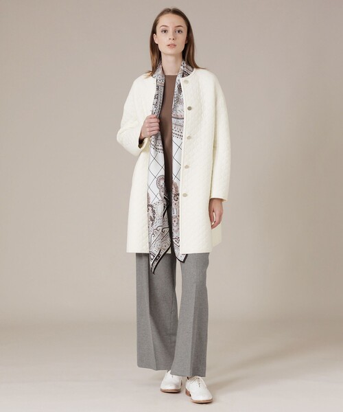 MACKINTOSH LONDON(マッキントッシュ ロンドン)の「ニッティングキルトコート(その他アウター・レディース・オフホワイト/ネイビー・38)」の6枚目の写真