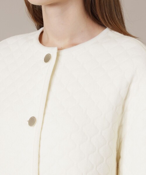 MACKINTOSH LONDON(マッキントッシュ ロンドン)の「ニッティングキルトコート(その他アウター・レディース・オフホワイト/ネイビー・38)」の3枚目の写真