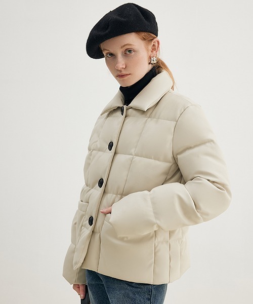 Fano Studios（ファノ ストゥディオズ）の「【Fano Studios】Square quilted lapel batting jacket FD21M006（ダウンジャケット/コート・レディース・オフホワイト・M/L/S）」の5枚目の写真