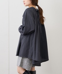 PUAL CE CIN | 製品染め後ろリボンプルオーバーブラウス(シャツ/ブラウス)