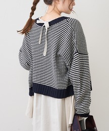 PUAL CE CIN | 製品染め後ろリボンプルオーバーブラウス(シャツ/ブラウス)