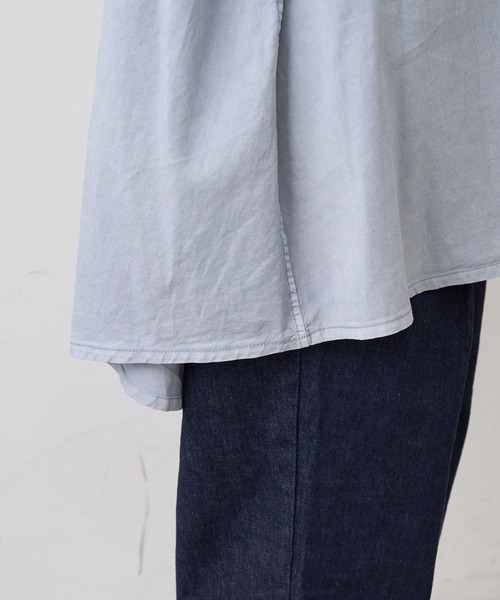 PUAL CE CIN（ピュアルセシン）の「製品染め後ろリボンプルオーバーブラウス（シャツ/ブラウス・レディース・ベージュ/スミクロ/ブルー/アイボリー/モカ・FREE）」の9枚目の写真