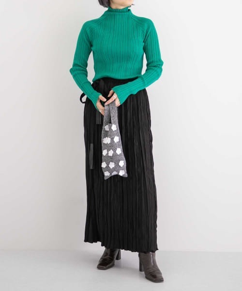 WANDERUNG（ワンデルング）の「『URBS別注』WANDERUNG　Ex Wool Ribbed Pullover（ニット/セーター・レディース・ピンク/オレンジ/グリーン・FREE）」の7枚目の写真