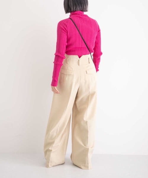 WANDERUNG（ワンデルング）の「『URBS別注』WANDERUNG　Ex Wool Ribbed Pullover（ニット/セーター・レディース・ピンク/オレンジ/グリーン・FREE）」の12枚目の写真