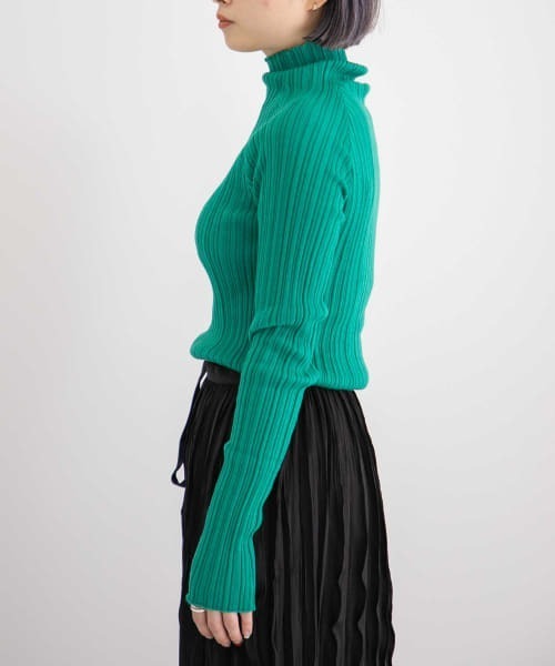 WANDERUNG（ワンデルング）の「『URBS別注』WANDERUNG　Ex Wool Ribbed Pullover（ニット/セーター・レディース・ピンク/オレンジ/グリーン・FREE）」の21枚目の写真