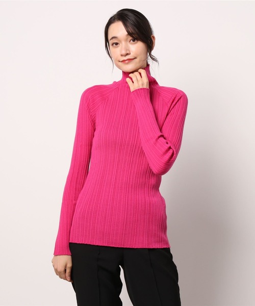 WANDERUNG（ワンデルング）の「『URBS別注』WANDERUNG　Ex Wool Ribbed Pullover（ニット/セーター・レディース・ピンク/オレンジ/グリーン・FREE）」の17枚目の写真
