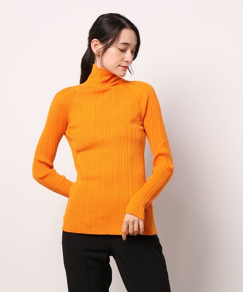 WANDERUNG（ワンデルング）の「『URBS別注』WANDERUNG　Ex Wool Ribbed Pullover（ニット/セーター・レディース・ピンク/オレンジ/グリーン・FREE）」の15枚目の写真