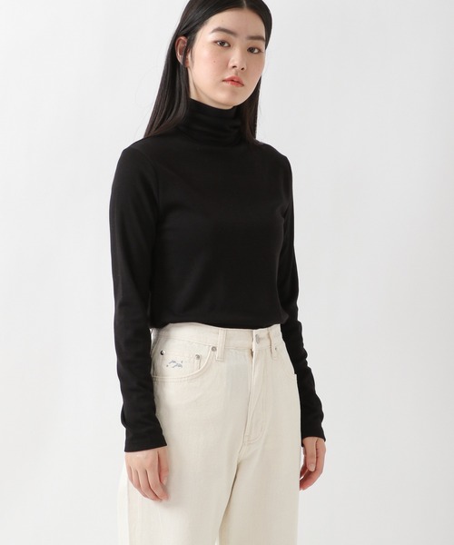 ALAND（エーランド）の「3.3Field Trip／SOFT BASICタートルネック　2260582（Tシャツ/カットソー・レディース・ブラック/ブラウン/ライトグリーン/アイボリー・FREE）」の2枚目の写真