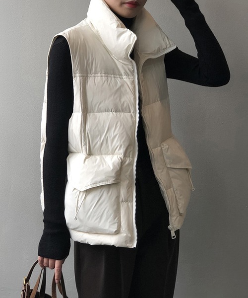 aimoha（アイモハ）の「ダウンベスト（ダウンベスト・レディース・チョコ/ブラック/ベージュ・MEDIUM/LARGE）」の10枚目の写真