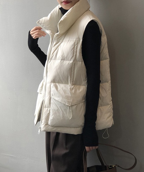 aimoha（アイモハ）の「ダウンベスト（ダウンベスト・レディース・チョコ/ブラック/ベージュ・MEDIUM/LARGE）」の22枚目の写真