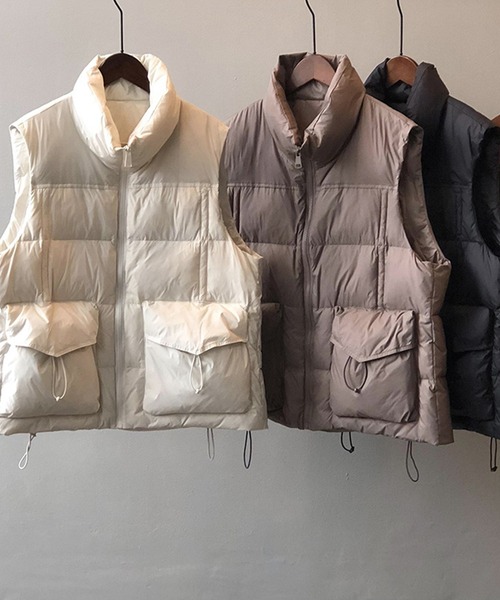 aimoha（アイモハ）の「ダウンベスト（ダウンベスト・レディース・チョコ/ブラック/ベージュ・MEDIUM/LARGE）」の13枚目の写真