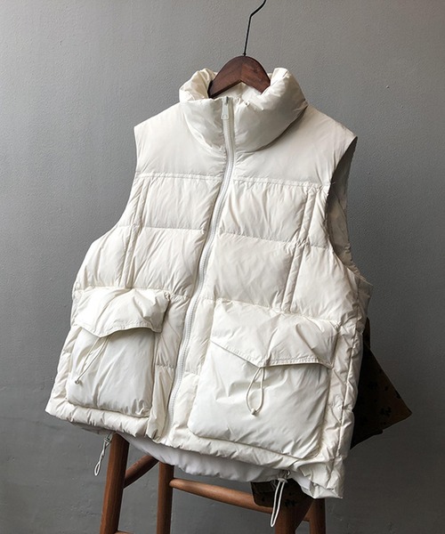 aimoha（アイモハ）の「ダウンベスト（ダウンベスト・レディース・チョコ/ブラック/ベージュ・MEDIUM/LARGE）」の12枚目の写真