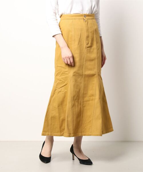STYLEBLOCK(スタイルブロック)の「起毛カツラギマーメイドスカート(スカート・レディース・マスタード/アイボリー/グレイッシュベージュ/ブラウン/チャコールグレー・M)」の5枚目の写真